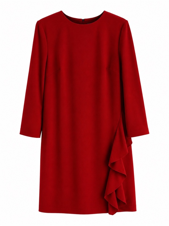 Banana Republic Dresses & Skirts - NWT Red Chiffon Style Ruffle Dress Banana Republic